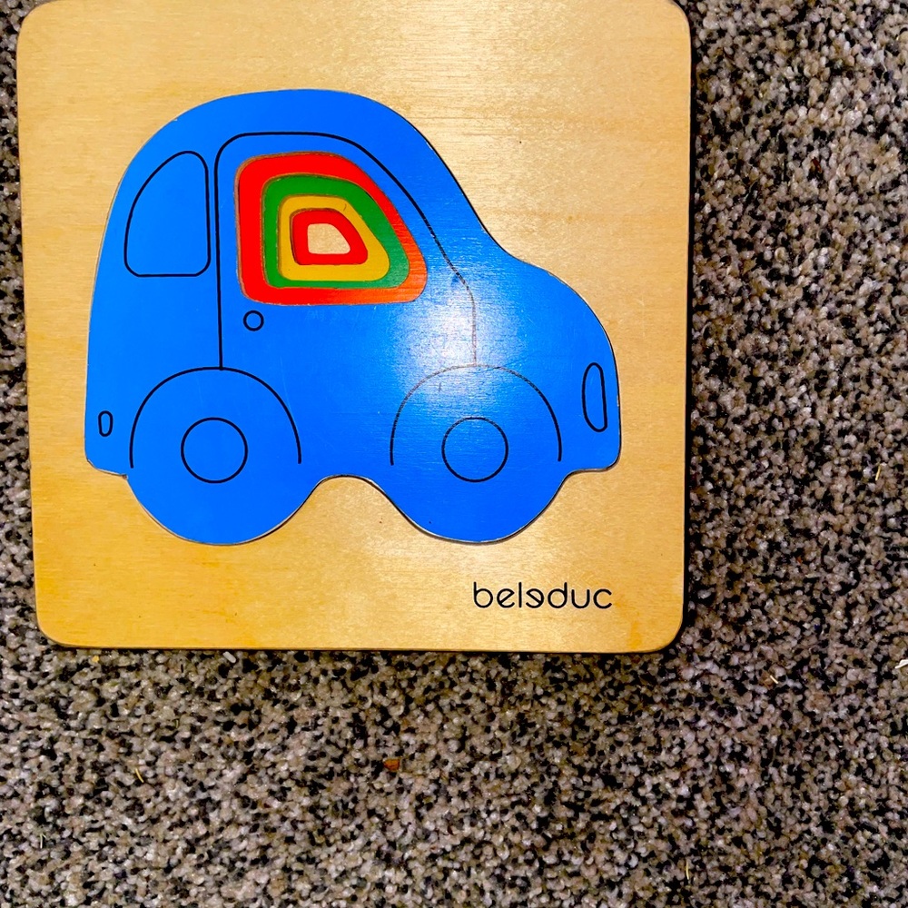 Wood car puzzle